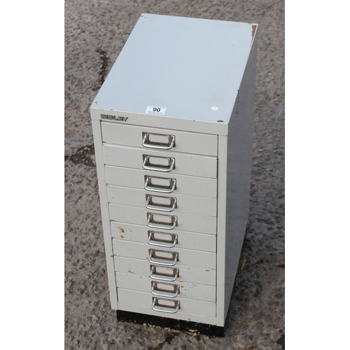 90 - Bisley 10 drawer metal filing cabinet