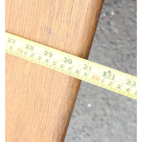 75 - An early 20th century oak refectory table in the 17th century style, approx 210cm x 80cm