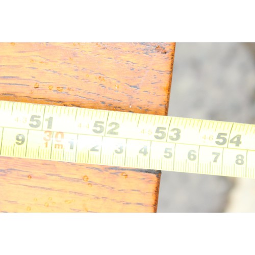 77 - A small early 20th century oak refectory table, approx 135cm x 65cm