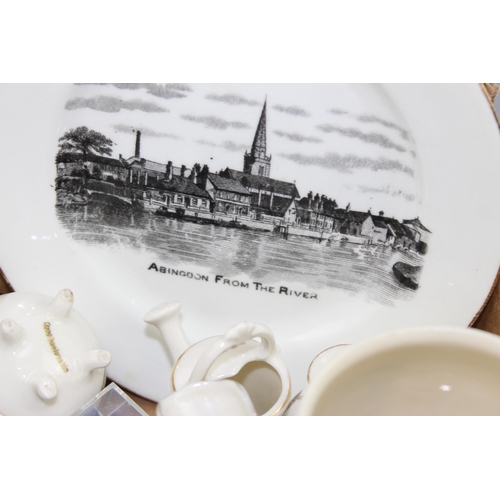 1710 - A large qty of assorted Abingdon related collectables, mainly crested china to inc Goss & Arcadian e... 