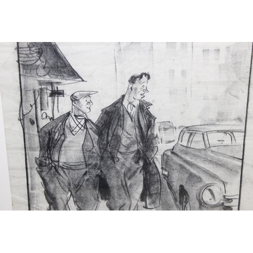 304 - Leslie Grimes (1897 - 1993), an original charcoal sketch 