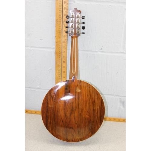 477 - A vintage Windsor zither 8-string banjolele Artiste No1, rosewood construction, the neck inlaid with... 