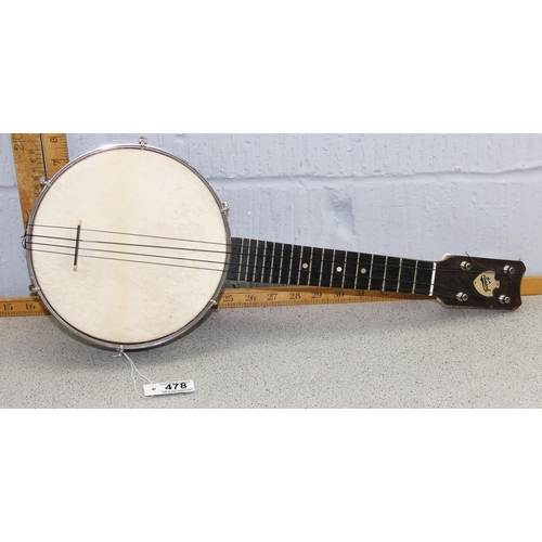 478 - A vintage Keech 4 string Banjolele