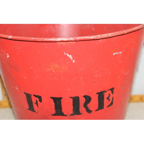 1007 - A galvanized military fire bucket, stamped with the broad arrow and dated for 1967.