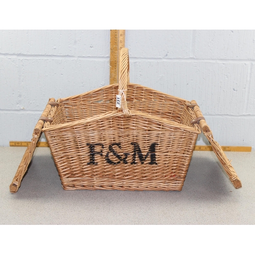 231 - Fortnum & Mason wicker picnic basket