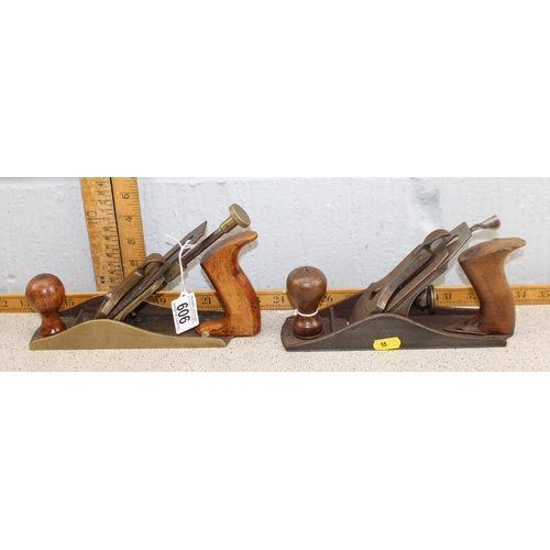 909 - 2 wood planes, Acorn No 3 & GTL plane with brass mounts