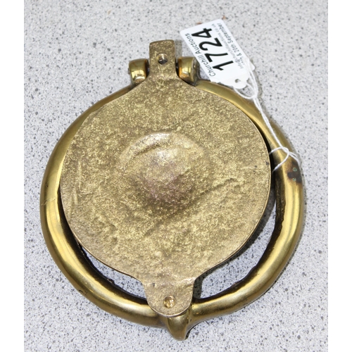 1724 - A Masonic brass door knocker