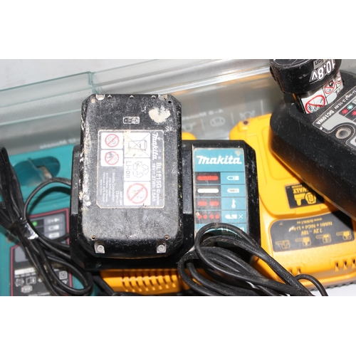 914 - Dewalt & Makita batteries and chargers