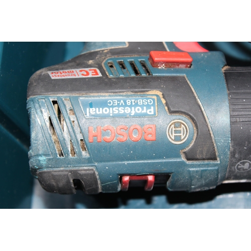 918 - 2 Bosch drills GSB 18-2-Li professional & GSB 18v B-EC, one battery and charger