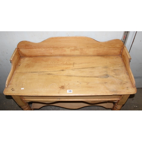 129 - Antique pine wash stand, approx 105cm wide