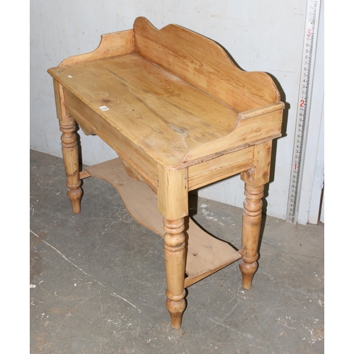 129 - Antique pine wash stand, approx 105cm wide