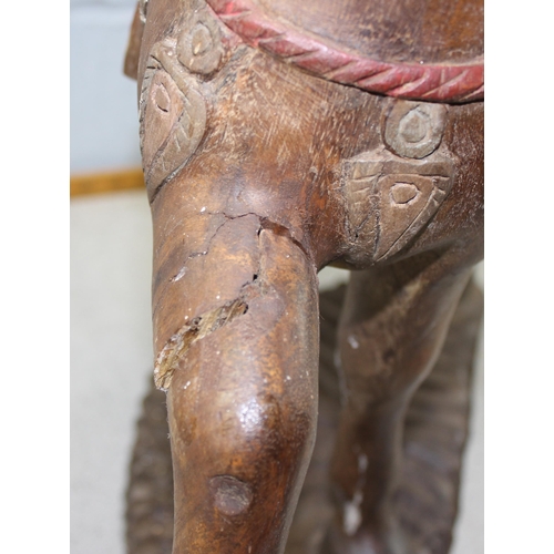 1774 - Large carved wooden horse with painted detail