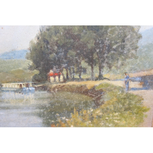 344 - CHARLES JAMES MCCALL (1907-1989) 'The Lazy Dolphin on the Marne near Epernay', signed and dated 68 u... 