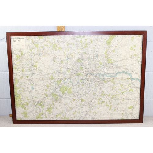 351 - 3 framed London maps to inc London & Environs c.1900 and 2 1960's examples