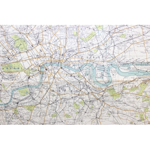 351 - 3 framed London maps to inc London & Environs c.1900 and 2 1960's examples