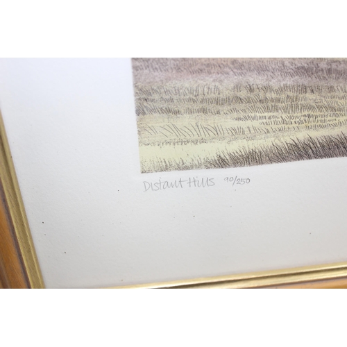 352 - 2 fine limited-edition landscape framed litho prints by artist Kathleen Caddick – titled, signed and... 