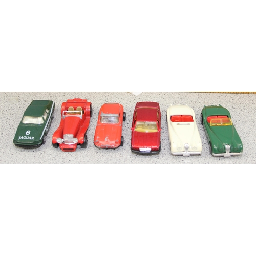 1544 - 6 Matchbox toy cars, Jaguar set