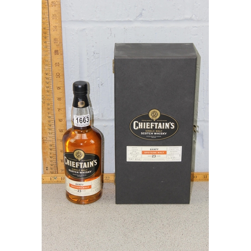 1663 - A bottle of Banff - 23 Year Old (1979, Chieftain's) Speyside single malt whisky, A limited edition b... 