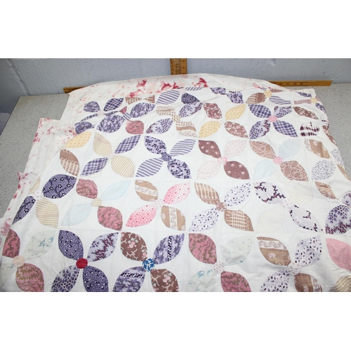 179 - Large patchwork quilt or blanket, unsigned