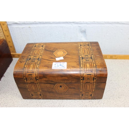 249c - An antique German bandware jewellery box and another jewellery box with Madras makers label (2)