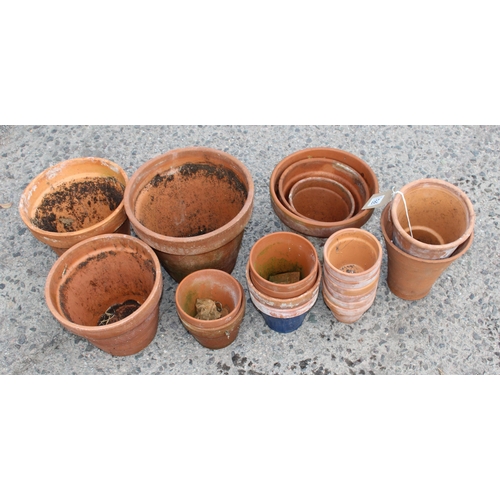 289 - Qty terracotta garden pots (21)