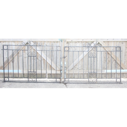 296 - Pair of wrought iron driveway gates