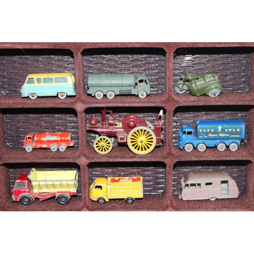 1545 - Display case containing toy cars, mainly Matchbox, some believed to be rare