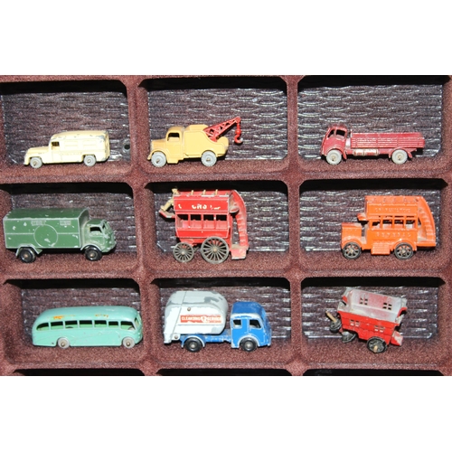 1545 - Display case containing toy cars, mainly Matchbox, some believed to be rare