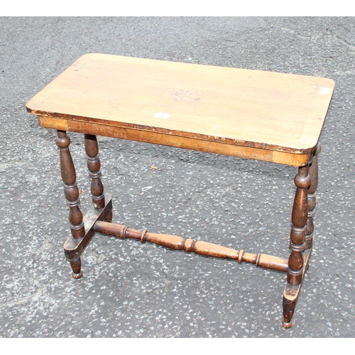 5 - Antique mahogany side table with inlay