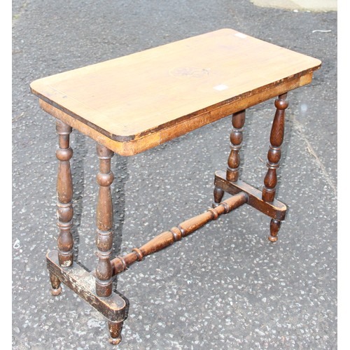 5 - Antique mahogany side table with inlay