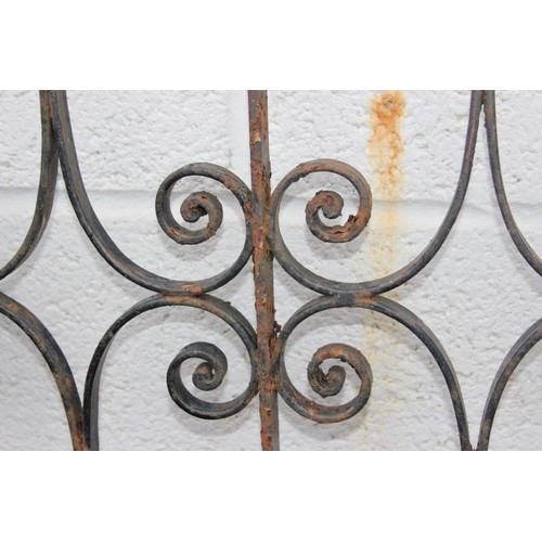 295 - A vintage wrought iron garden gate, approx 170cm x 95cm