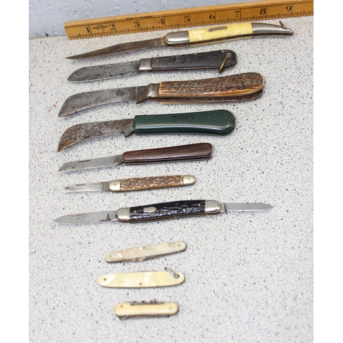 1007 - 10 assorted vintage pen knives to inc examples by 108 Girodias, Joseph Rodgers etc etc