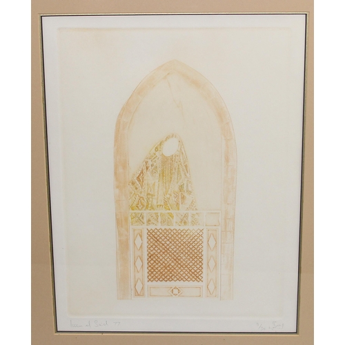 406 - ISSAM EL- SAID (1938 - 1988) Framed, signed, dated 1977 and numbered, 11/30, in pencil to margin, Ir... 