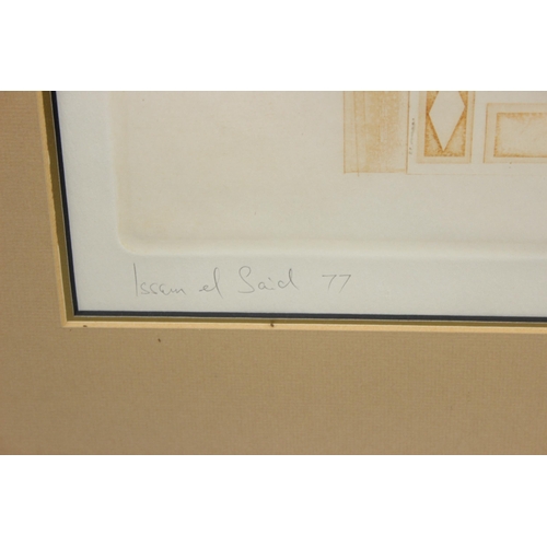 406 - ISSAM EL- SAID (1938 - 1988) Framed, signed, dated 1977 and numbered, 11/30, in pencil to margin, Ir... 