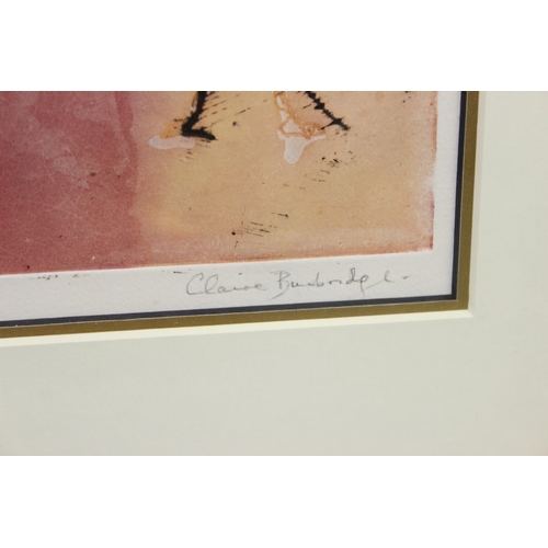 411 - Claire Burbridge Framed and Glazed Artist Proof signed and dated Sept 95, measures in frame approx.5... 