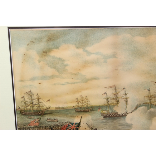 421 - An 1890 print by Kurz & Allison depicting the 1815 battle of New Orleans.
Approx size in frame 87cm ... 