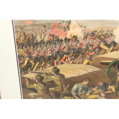 421 - An 1890 print by Kurz & Allison depicting the 1815 battle of New Orleans.
Approx size in frame 87cm ... 