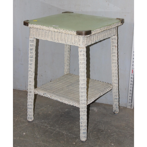 104 - A small painted Lloyd Loom style sidetable