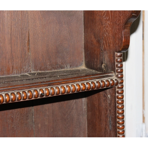 1 - A William & Mary period c.1690, oak and elm dresser with brass drop handles and carved details, appr... 