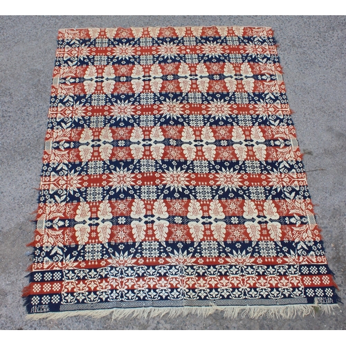 218 - A vintage blanket signed Almer Miller, possibly American