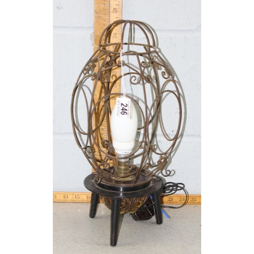 246 - A retro wirework table lamp