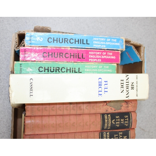 513 - Qty of books mainly Winston Churchill & Politics related