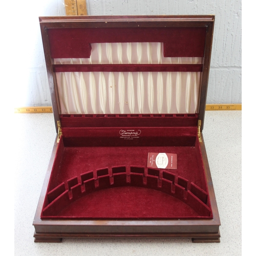 1805 - 4 boxes to include an empty cutlery box, jewellery box & an print letter stamp set.