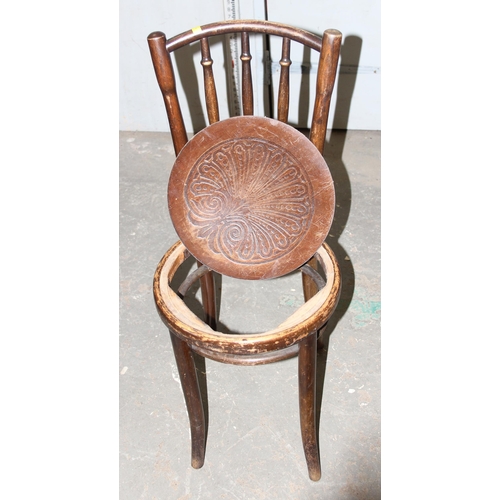 155 - 3 vintage bentwood chairs to inc one by Thonet