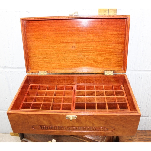 293 - Qty of assorted wooden boxes to inc 2 cigar boxes, collectors box, antique tea caddy etc etc