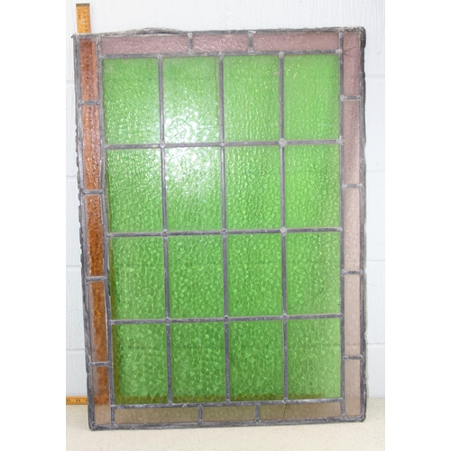 431 - 2 x leaded stained glass windows