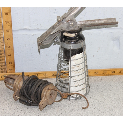 823 - 3 vintage inspection lamps