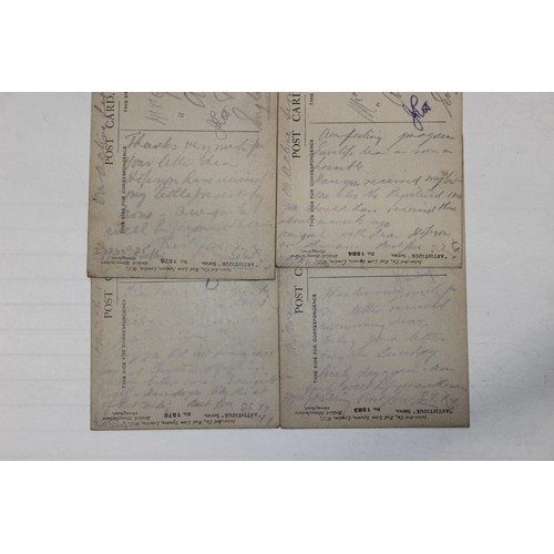 1015 - A large qty of WW1 postcards all sent from the frontline by George Henry Sibbring 27902 to his famil... 