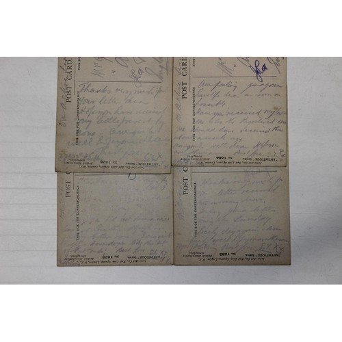 1015 - A large qty of WW1 postcards all sent from the frontline by George Henry Sibbring 27902 to his famil... 