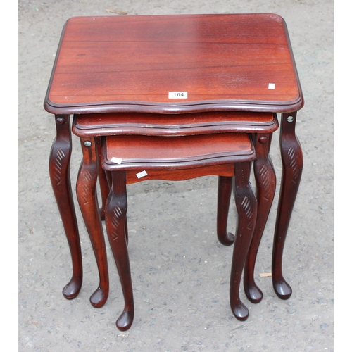 164 - Vintage nest of table with cabriole legs